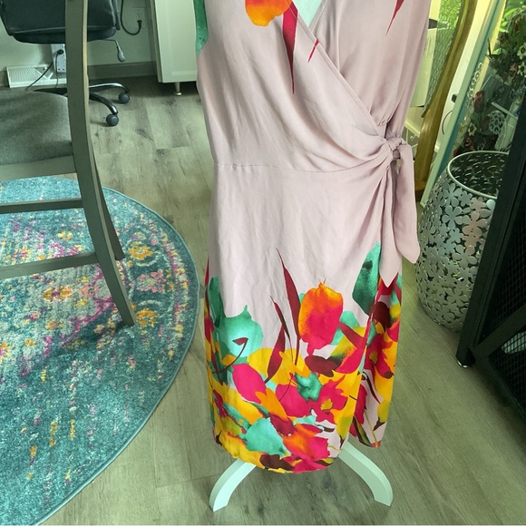 J. Jill Pink Floral Midi Dress - Picture 2 of 4